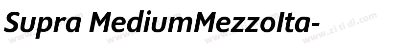 Supra MediumMezzoIta字体转换